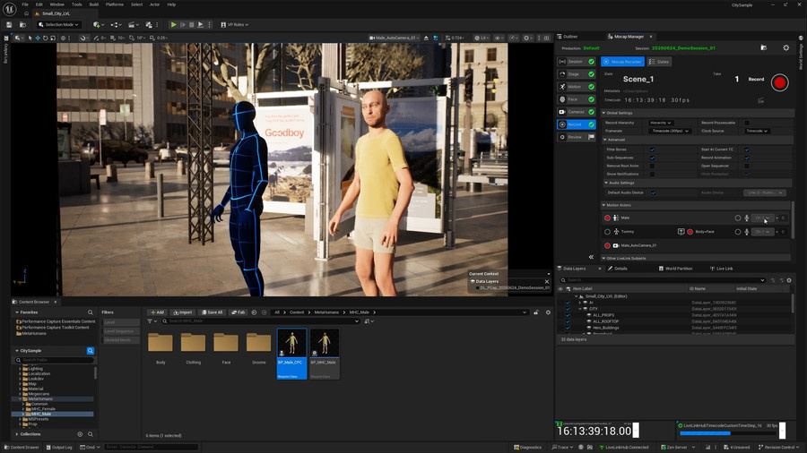 Performance Capture with MetaHumans.