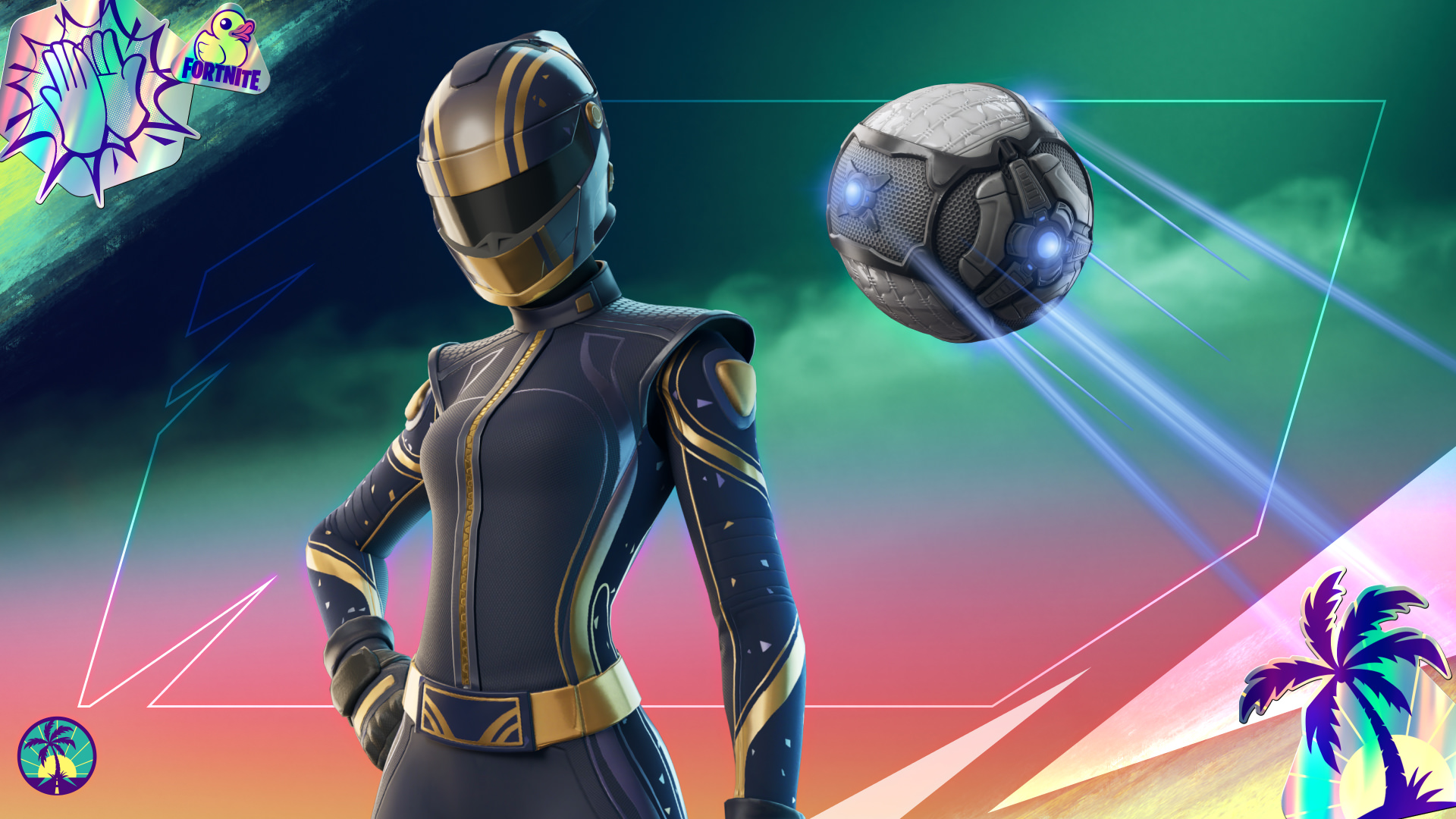 Fortnite League Balloon Glider and Hairpin Outfit