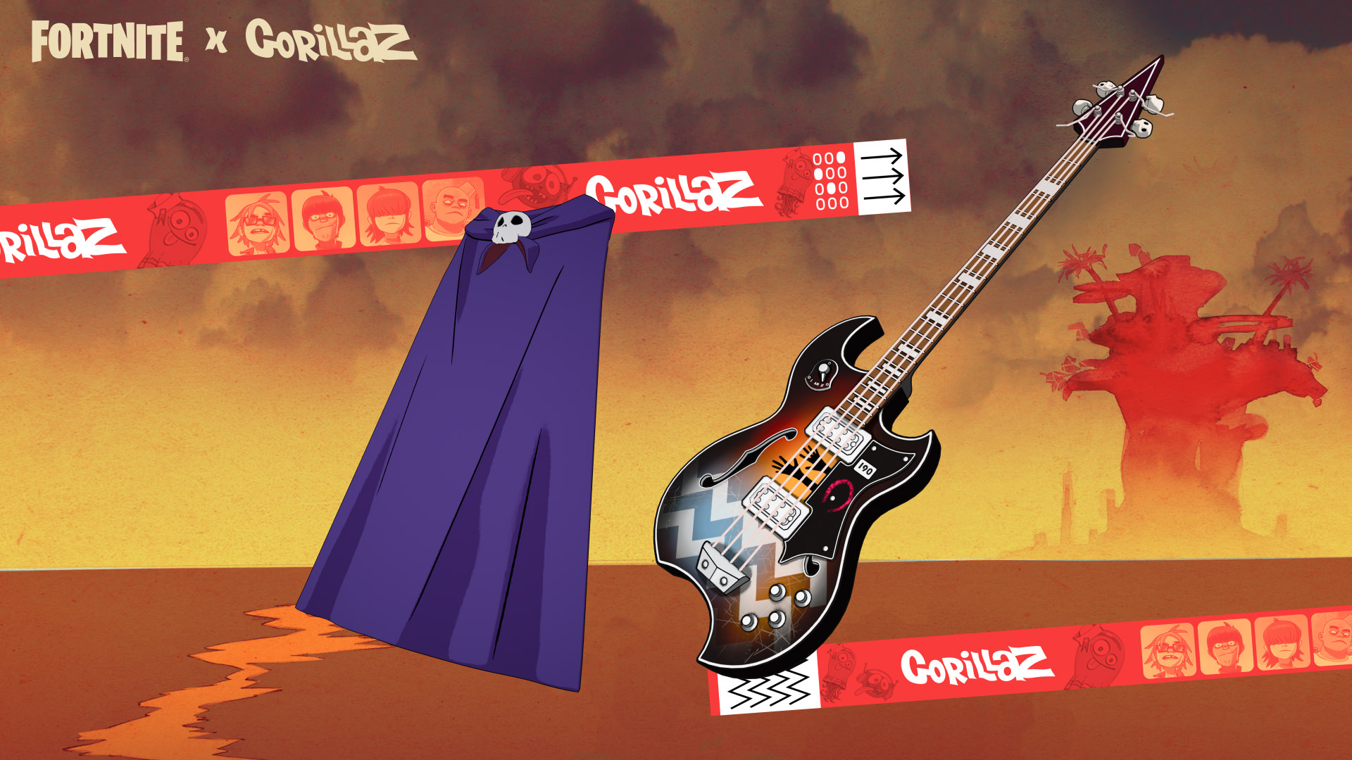 Fortnite Murdoc’s Cape Back Bling and Murdoc’s Bass