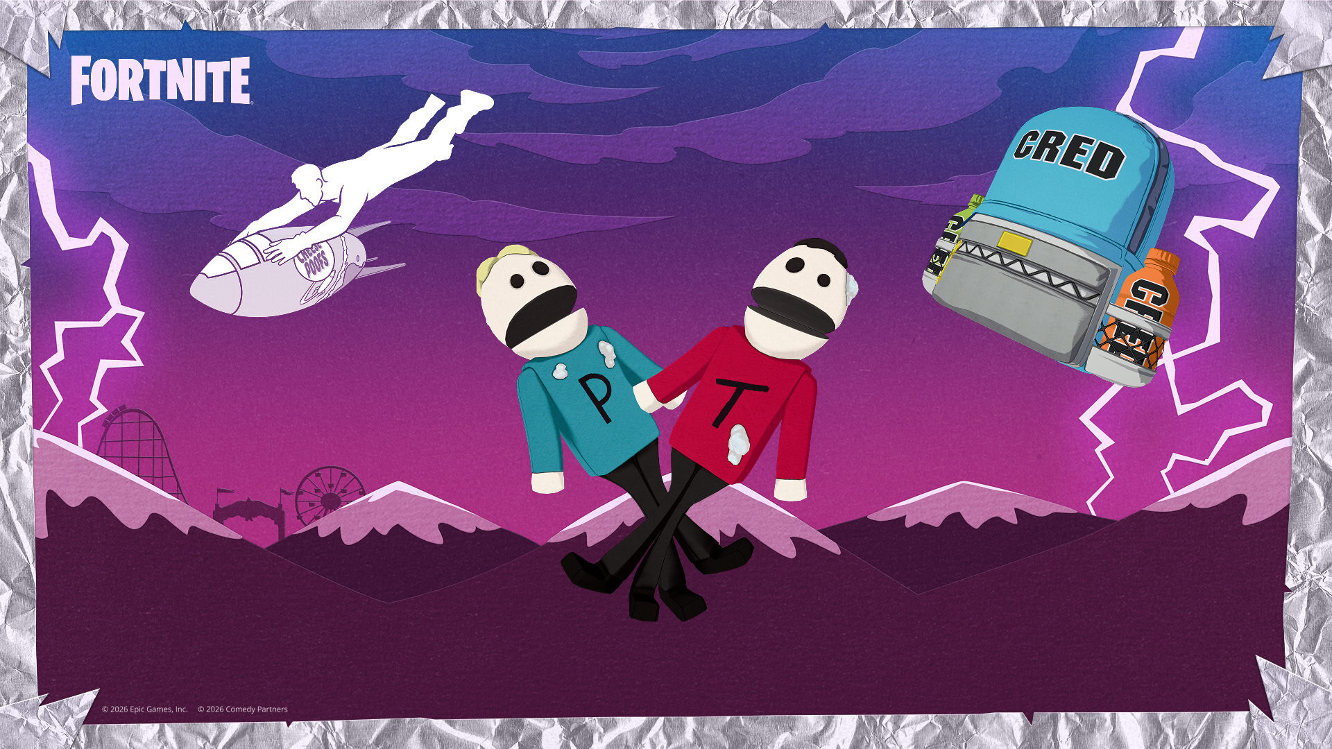 Recompensas del pase Nacidos en el Caos de Fortnite South Park