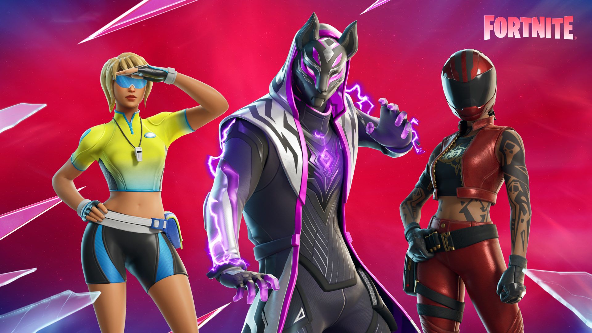 Fortnite Riftshadow Drift, Afterburn Racer, and Tide Strider