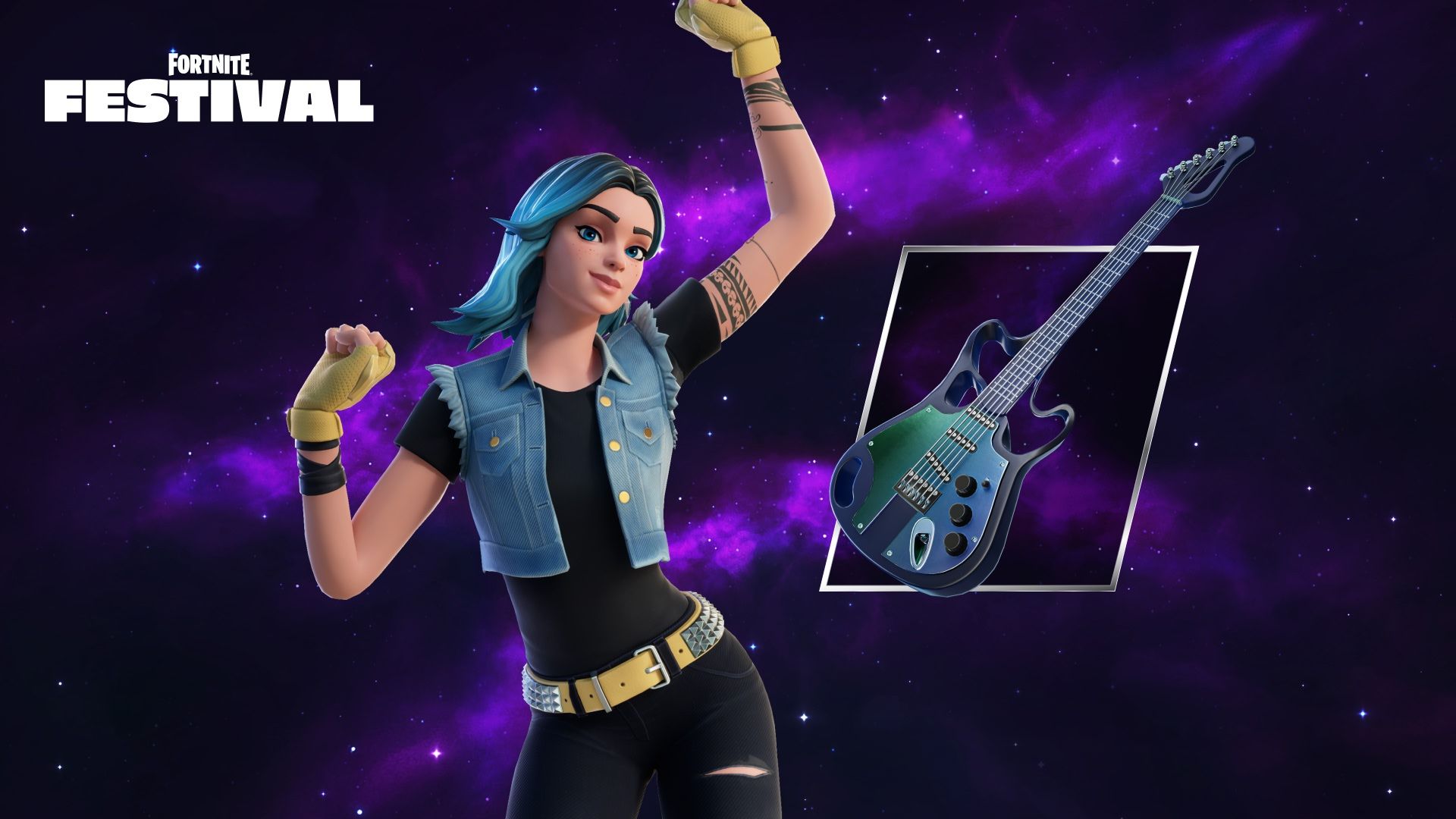 Fortnite Melodie Mars Outfit and Hollow Diffusion Guitar