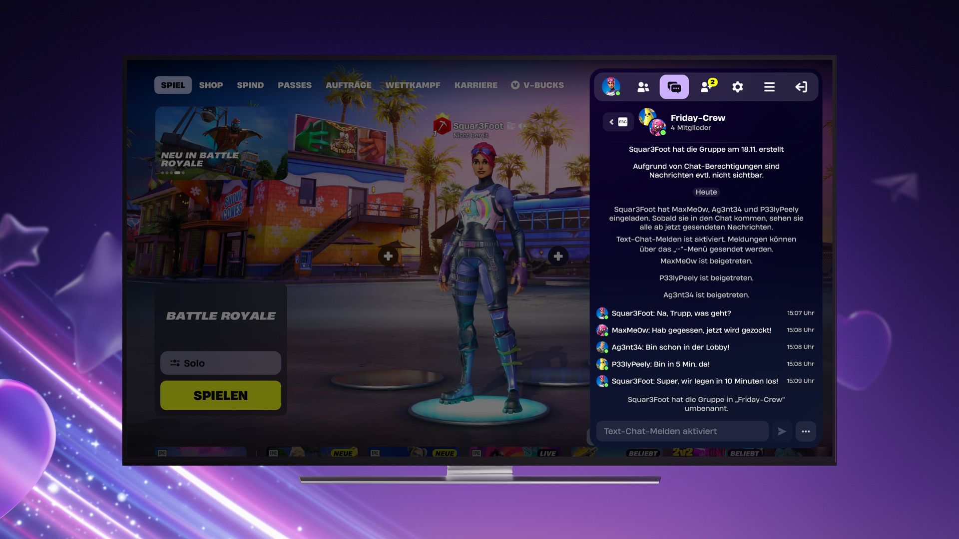 Der Text-Chat in Fortnite
