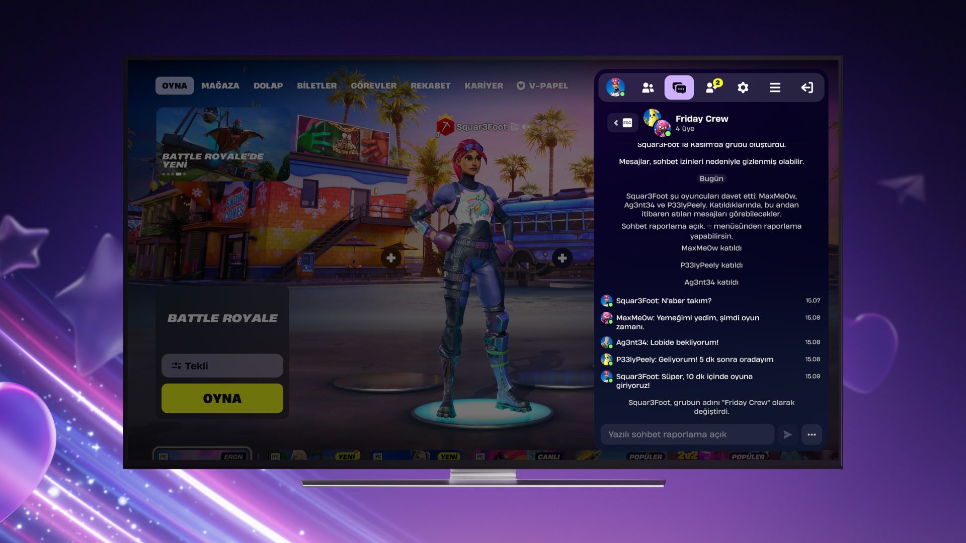 Fortnite'ta Yazılı Sohbet