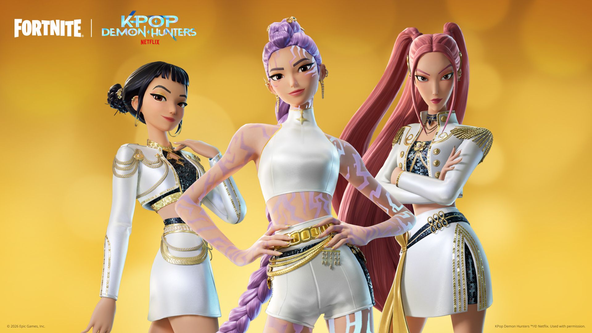Fortnite New Kpop Demon Hunters Golden Outfits