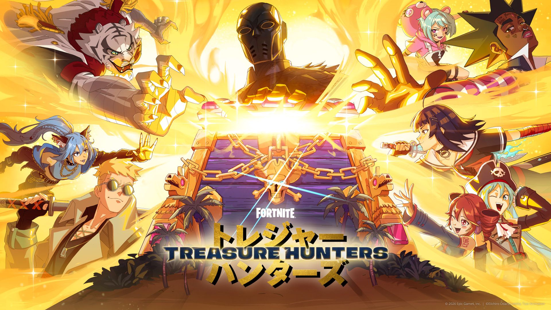 One Piece, A$AP Rocky dan karakter lain di Fortnite Treasure Hunters