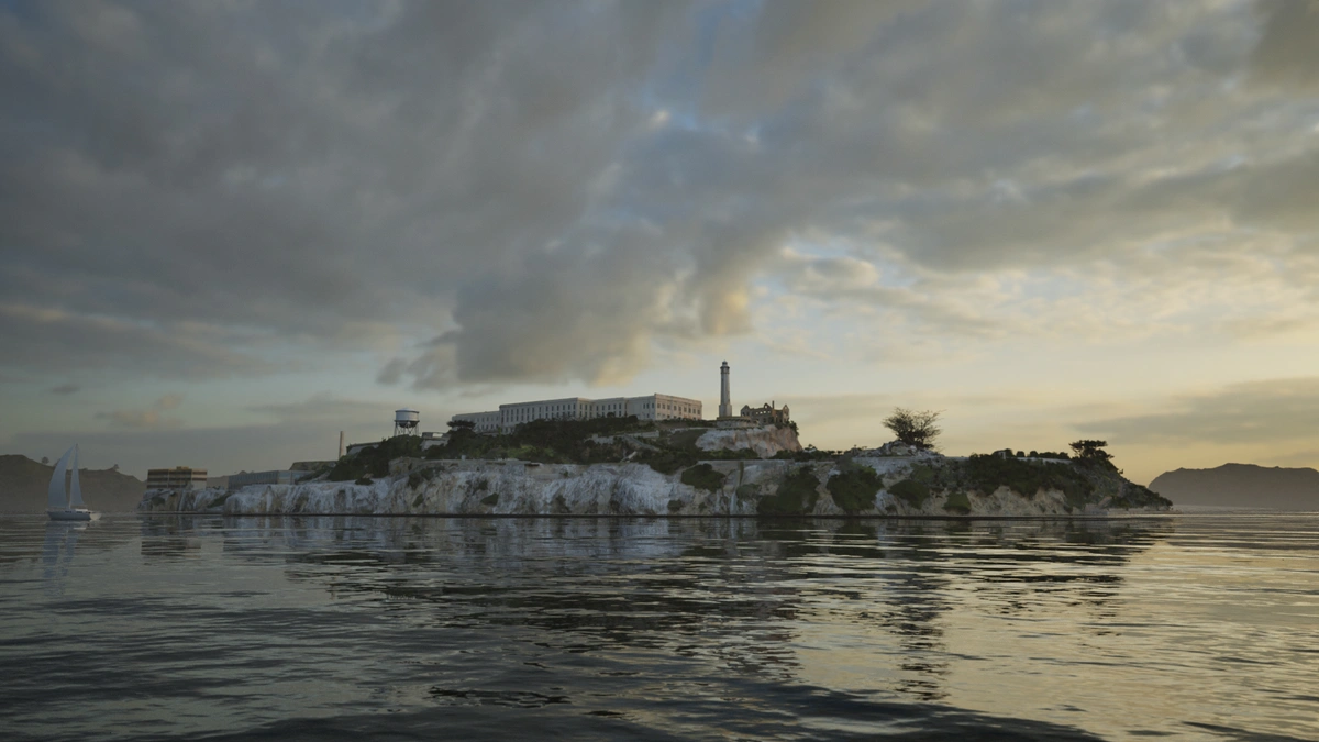 Alcatraz visualization rendered in Twinmotion 2025.1.