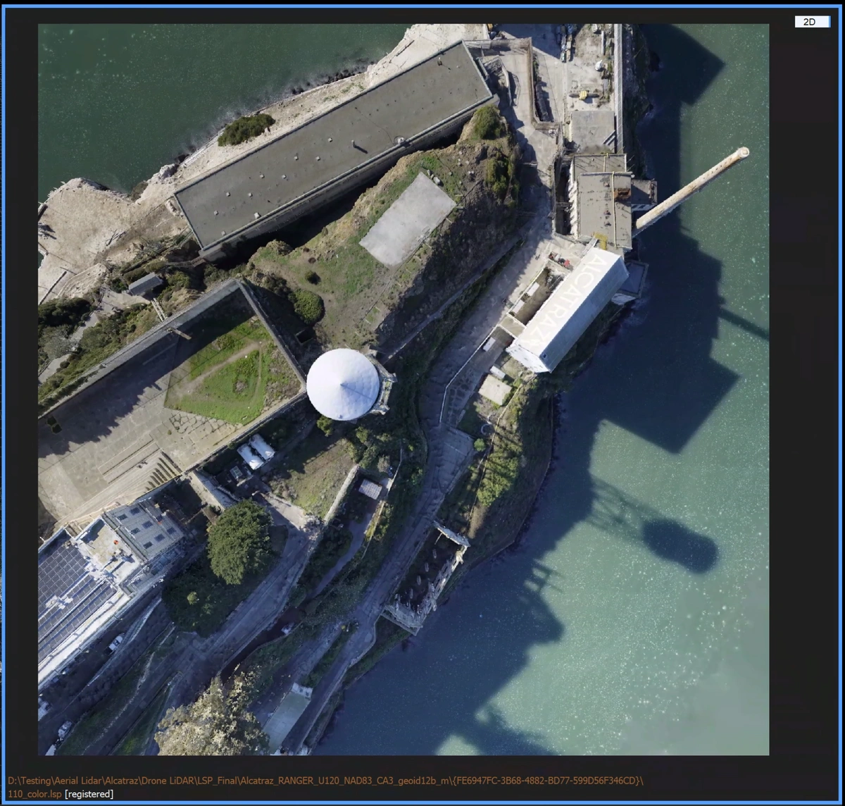 Alcatraz generated .lsp file of the aerial LiDAR scan