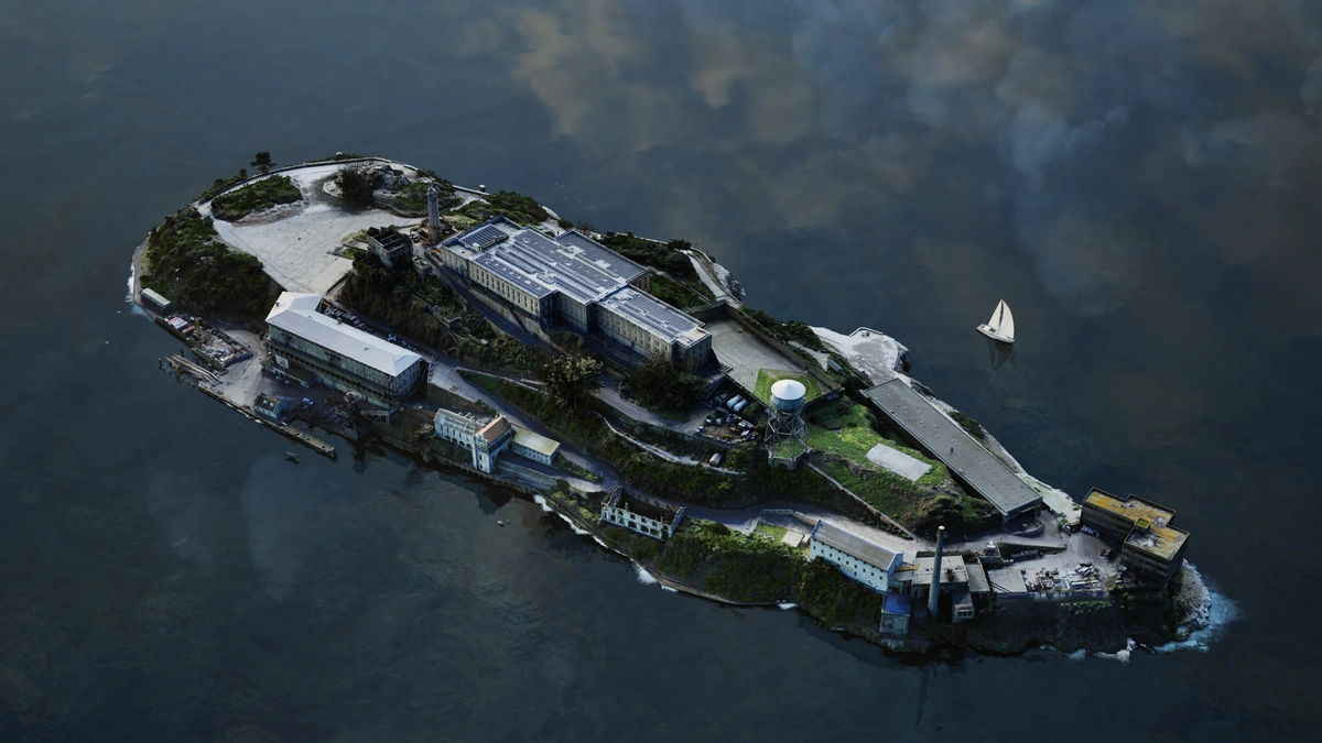 Alcatraz visualization rendered in Twinmotion 2025.1.