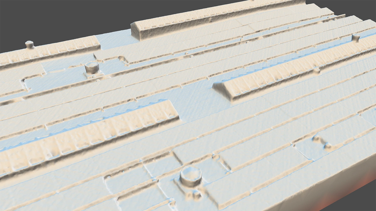 Alcatraz aerial LiDAR reconstruction.