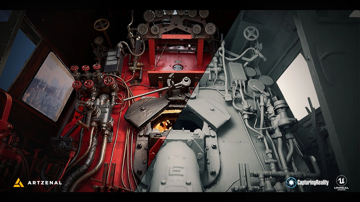 Interior view of Albatros as clay model and rendered.