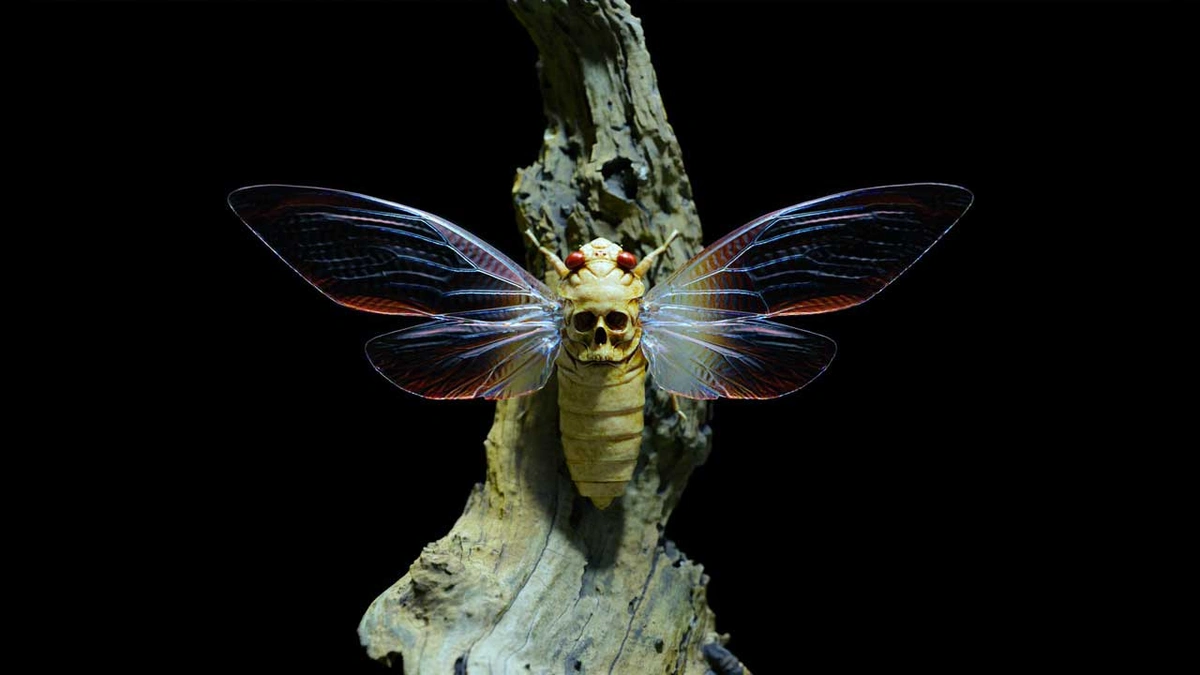 Cicada scanned with photogrammetry and RealityScan.