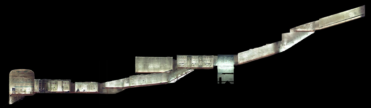 Registered laser scan data for Seti I.
