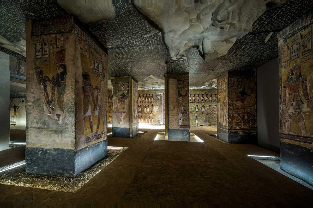  Facsimile of the Tomb of Seti I at Antikenmuseum in Basel, Switzerland.
