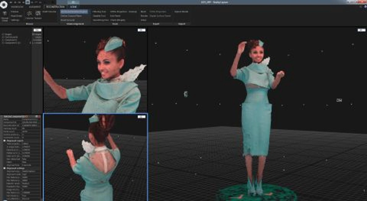 Flight attendant digitized with RealityScan for 'Ghost in the Shell'