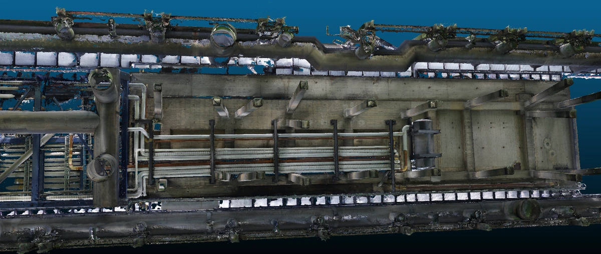 3D model of underside of jetty from Terra Inspectioneering.