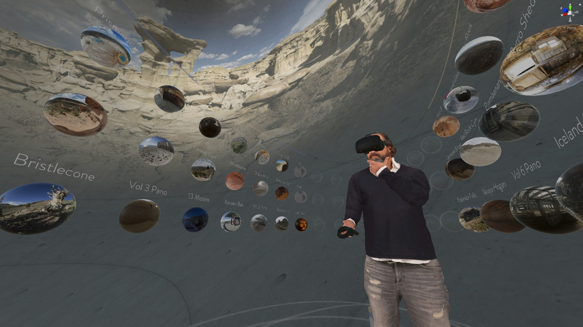 Selection experience in BlueplanetVR application.