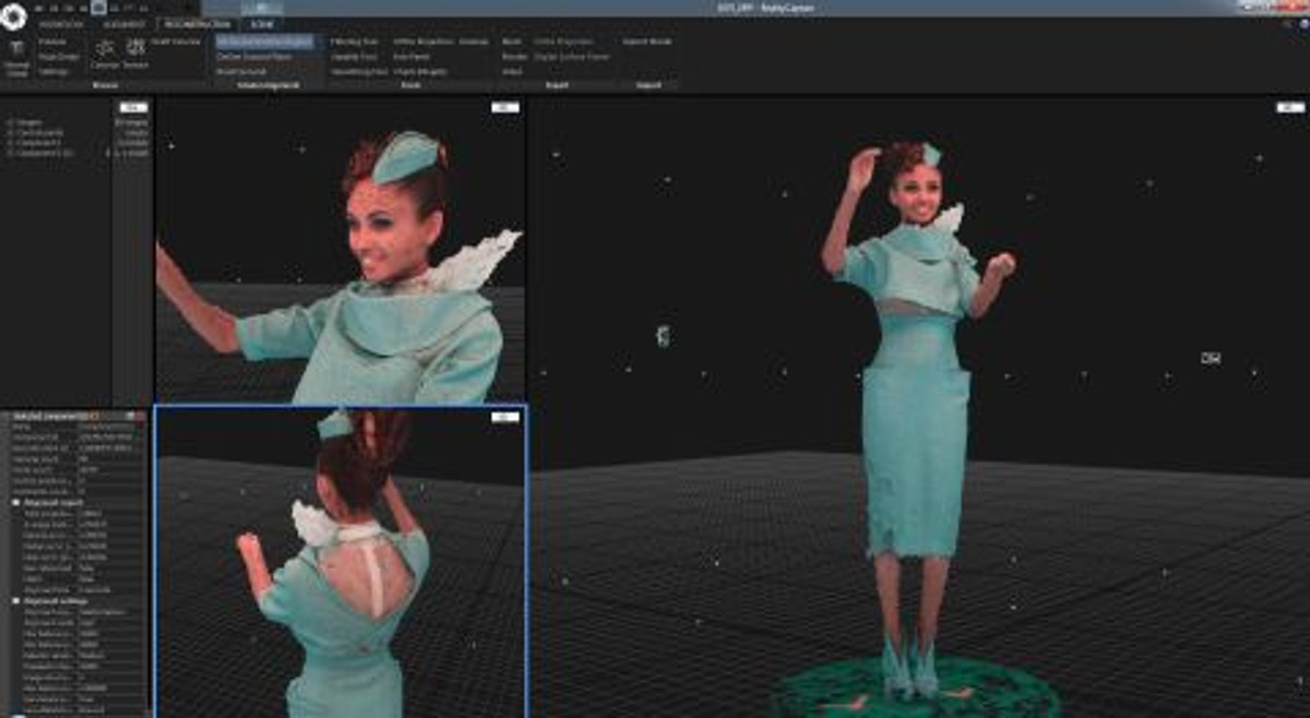 Flight attendant digitized with RealityScan for 'Ghost in the Shell'